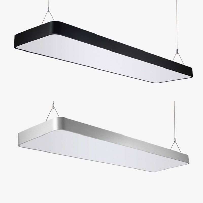 Rechthoekig metaalhangend plafondlicht Minimalistische hanglampverlichting voor kantoor