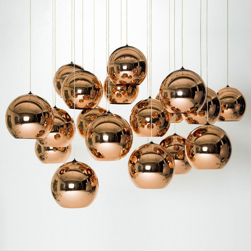 1 pendentif en verre léger Lalges de plafond moderne suspension de suspension sphérique moderne pour salle à manger