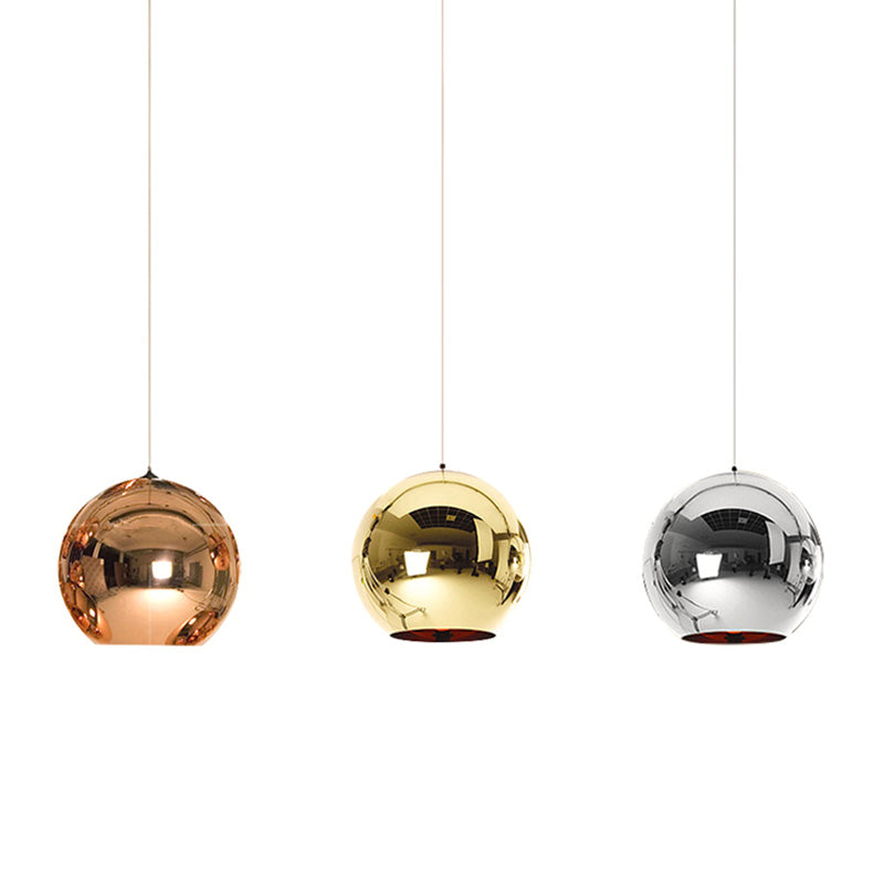 1 pendentif en verre léger Lalges de plafond moderne suspension de suspension sphérique moderne pour salle à manger