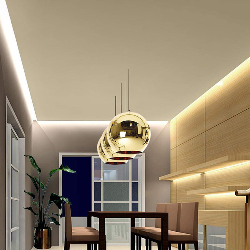 1 pendentif en verre léger Lalges de plafond moderne suspension de suspension sphérique moderne pour salle à manger