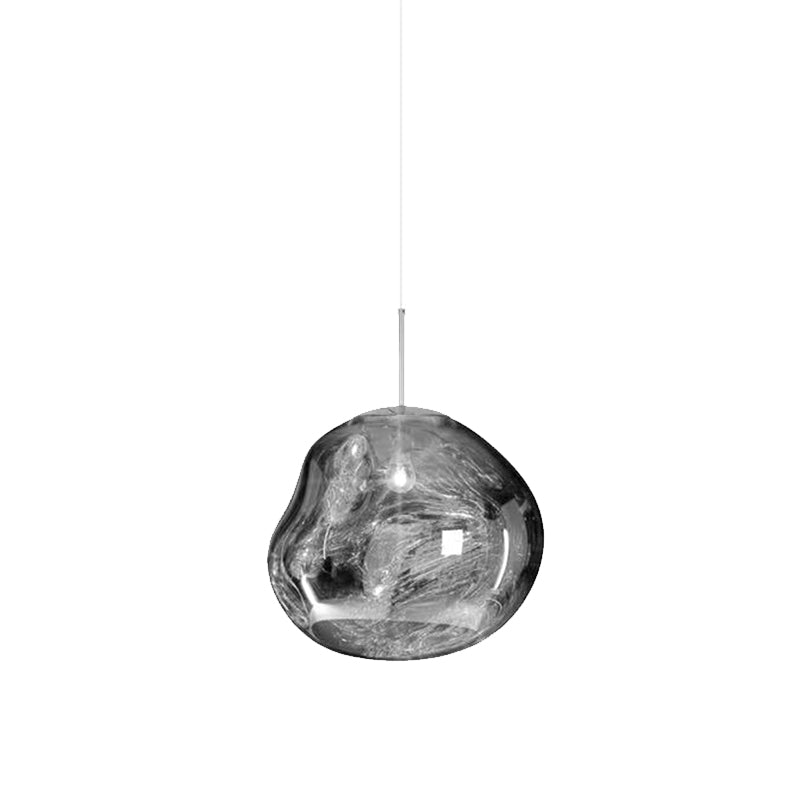 1 Light Glass Pendant Ceiling Lights Modern Orb Hanging Ceiling Lights for Dining Room