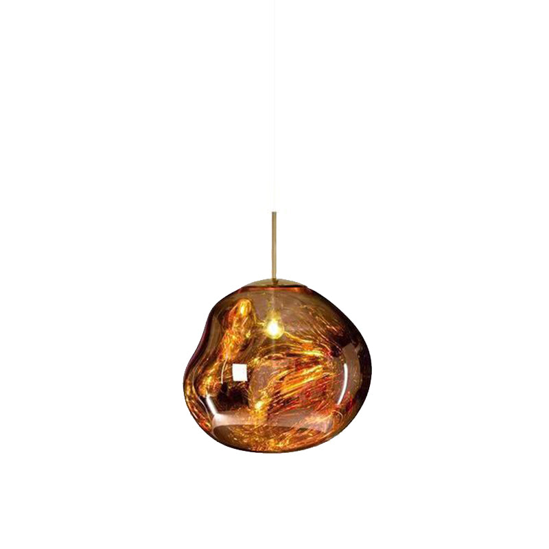 1 Light Glass Pendant Ceiling Lights Modern Orb Hanging Ceiling Lights for Dining Room