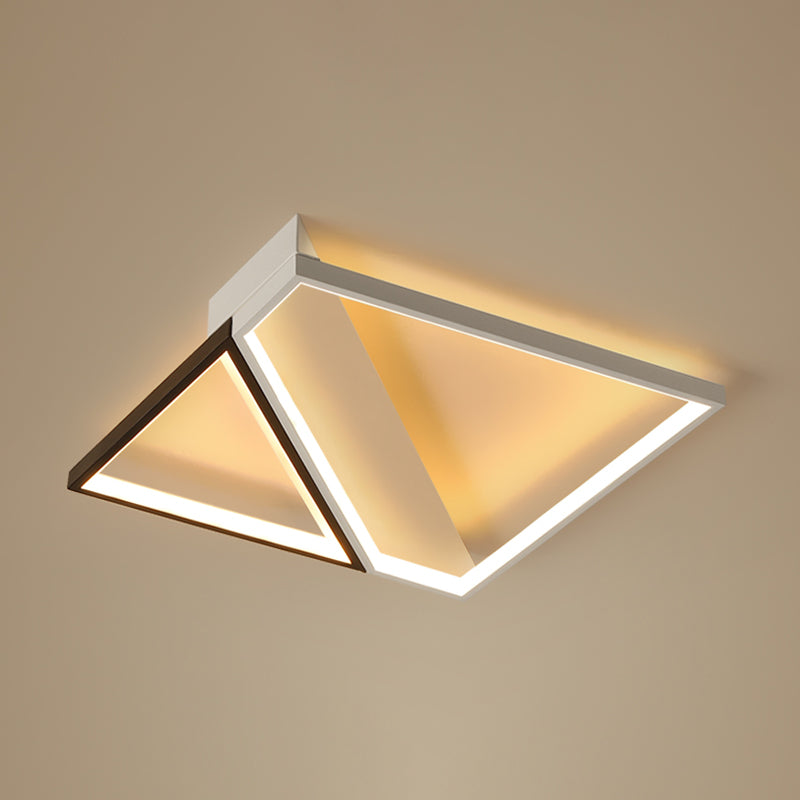 Wit minimalisme LED-inbouw vierkante kubus metalen plafondlamp voor slaapkamer