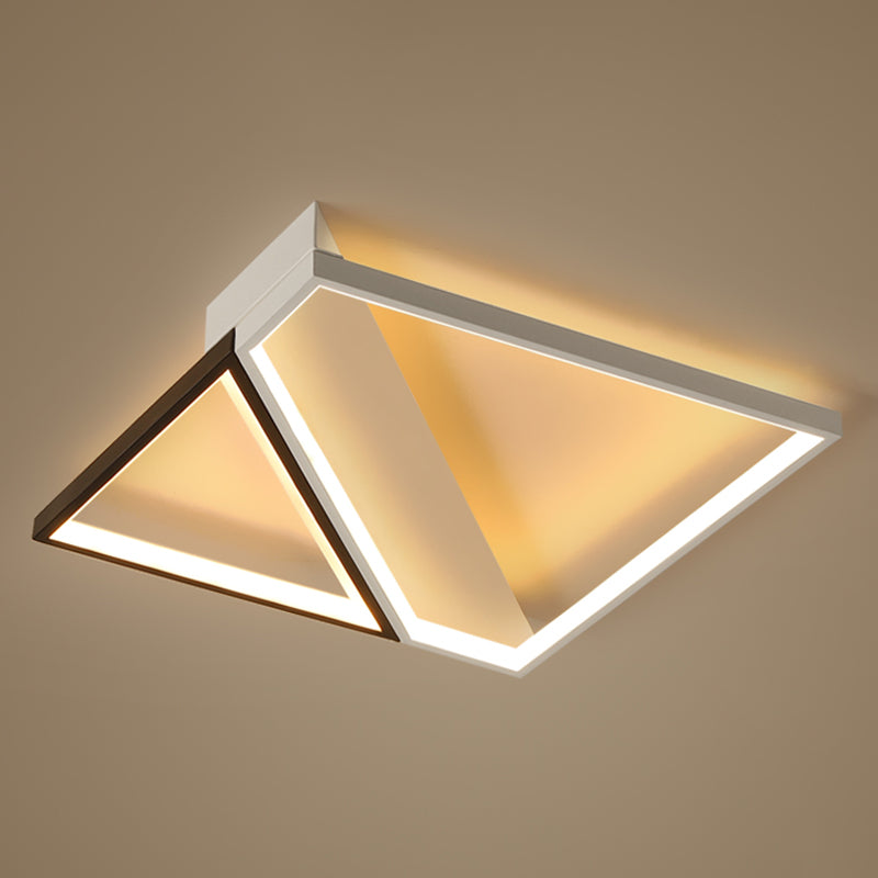 Wit minimalisme LED-inbouw vierkante kubus metalen plafondlamp voor slaapkamer