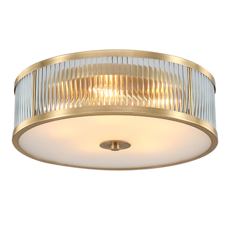 Glass Drum Flush Mount Ceiling Light Fixture Traditional Bedroom Flush Mount Lighting Fixtures