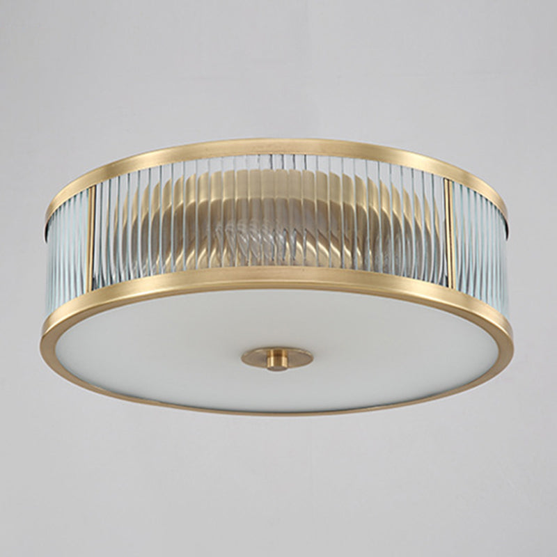 Glass Drum Flush Mount Ceiling Light Fixture Traditional Bedroom Flush Mount Lighting Fixtures
