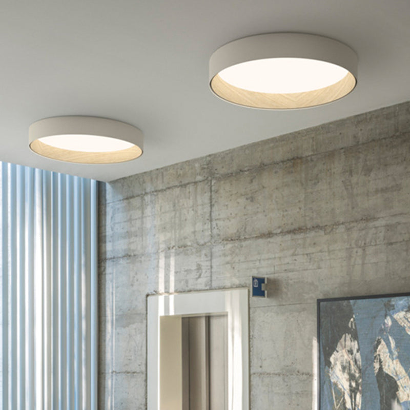 Minimalism Aluminum LED Ceiling Mounted Light Cylinder 1-Light Flush Light for Living Room