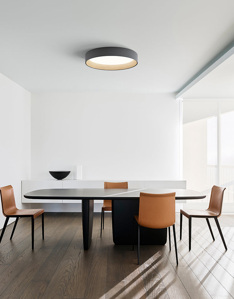 Minimalism Aluminum LED Ceiling Mounted Light Cylinder 1-Light Flush Light for Living Room