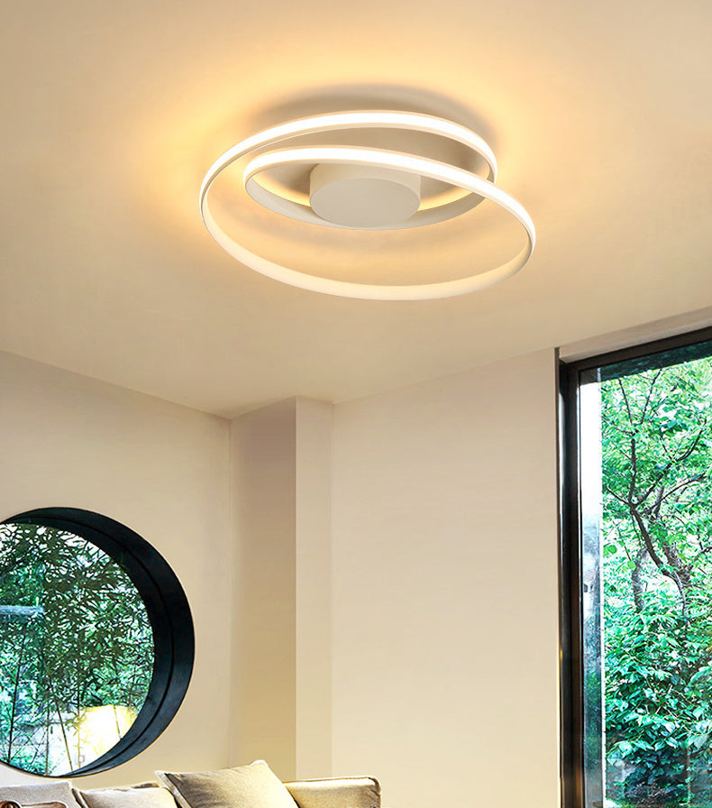 Metal Ribbon Flush Mount Ceiling Light Fixture Modern Living Room Flush Mount Lighting Fixtures