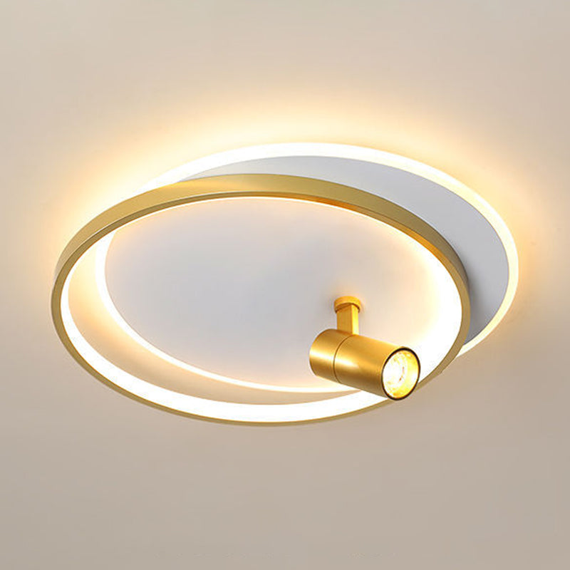 Bague métallique Semi-Flush Ceiling Light Fixtures Modern Bedroom Semi Flush Light Fixtures