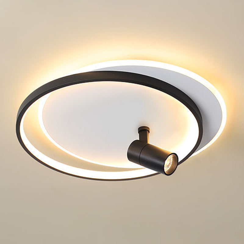 Bague métallique Semi-Flush Ceiling Light Fixtures Modern Bedroom Semi Flush Light Fixtures