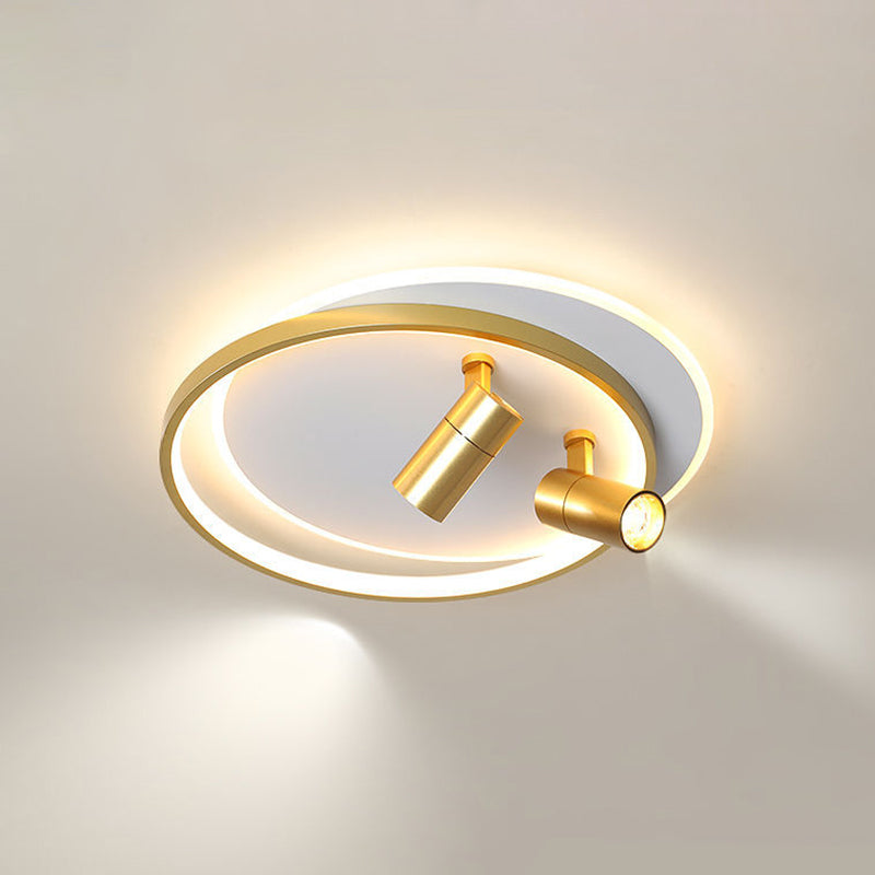 Bague métallique Semi-Flush Ceiling Light Fixtures Modern Bedroom Semi Flush Light Fixtures
