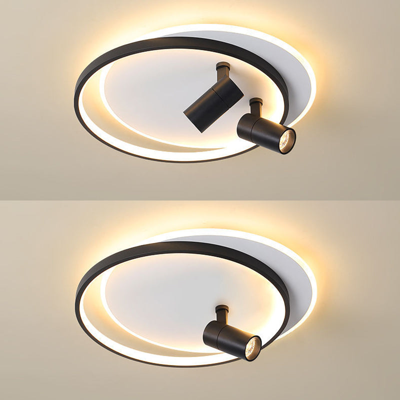 Bague métallique Semi-Flush Ceiling Light Fixtures Modern Bedroom Semi Flush Light Fixtures