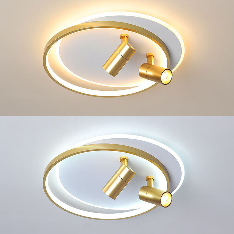 Bague métallique Semi-Flush Ceiling Light Fixtures Modern Bedroom Semi Flush Light Fixtures