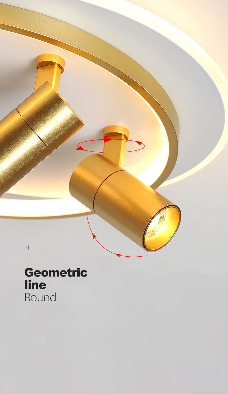 Bague métallique Semi-Flush Ceiling Light Fixtures Modern Bedroom Semi Flush Light Fixtures