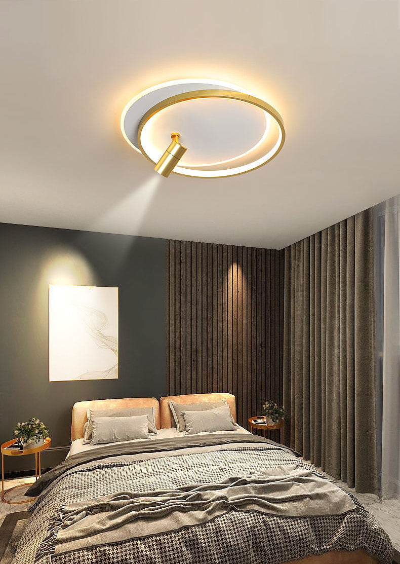 Bague métallique Semi-Flush Ceiling Light Fixtures Modern Bedroom Semi Flush Light Fixtures