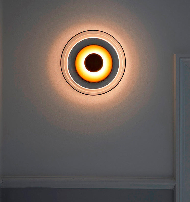 Lámpara en forma de tazón lámpara de estilo simple letrero de oro led montado en la pared montada de pared de oro