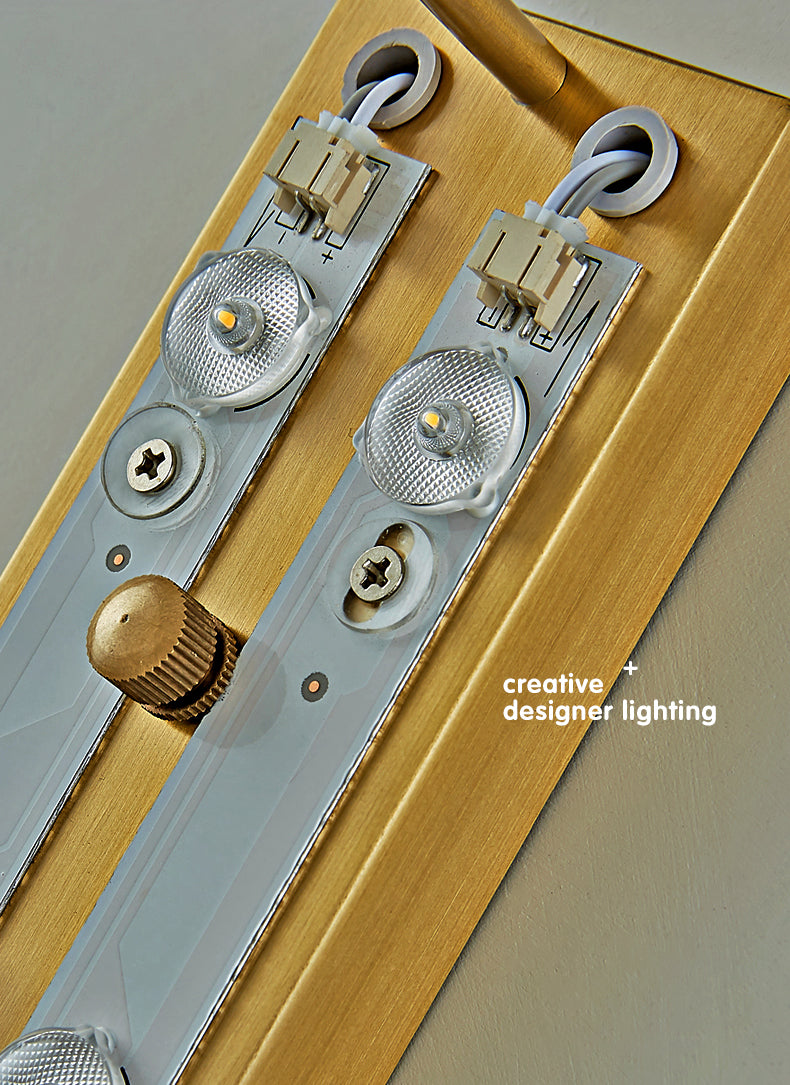 Brass Cylindrical Flush Mount Wall Sconce Postmodern LED Crystal Wall Light for Hallway