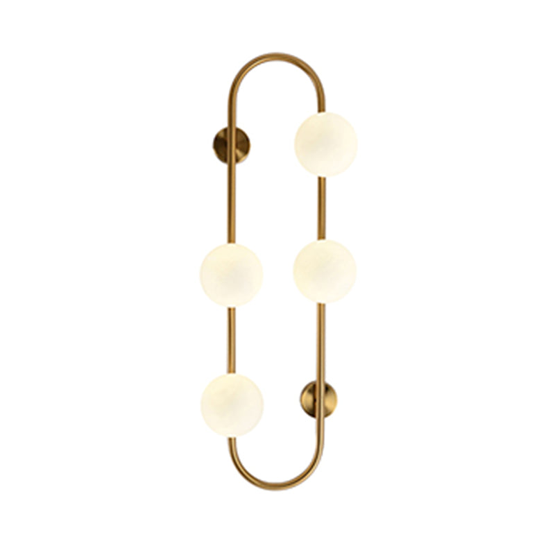 Contemporary Style Balls Sconce Light Fixture Glass Living Room Wall Light Fixture