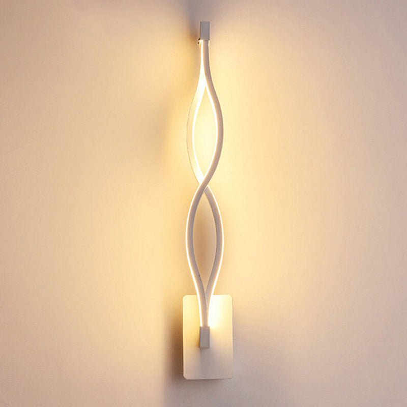 Lámpara de pared LED de simplicidad moderna Amplina de pared lineal de aluminio con sombra acrílica