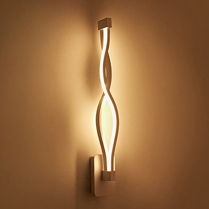 Lámpara de pared LED de simplicidad moderna Amplina de pared lineal de aluminio con sombra acrílica