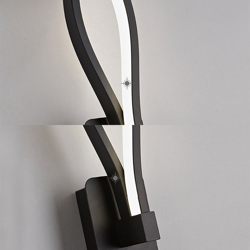 Lámpara de pared LED de simplicidad moderna Amplina de pared lineal de aluminio con sombra acrílica