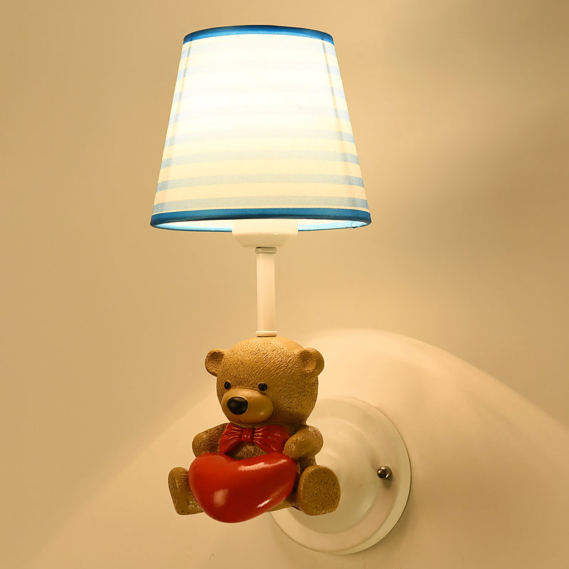 Dieren muur sconce verlichting nuchte st in stoffen stoffen stoffen kinderen slaapkamer muurverlichting armatuur