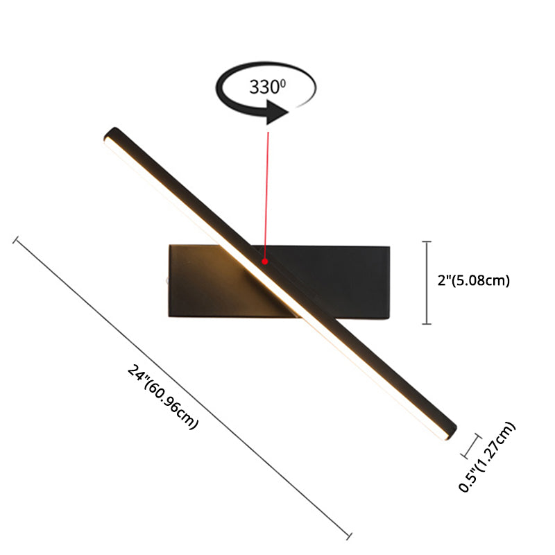 Aluminium rechthoekige LED -wand sconce in moderne beknopte stijl smeedijzeren roteerbare wandlamp met siliconen schaduw