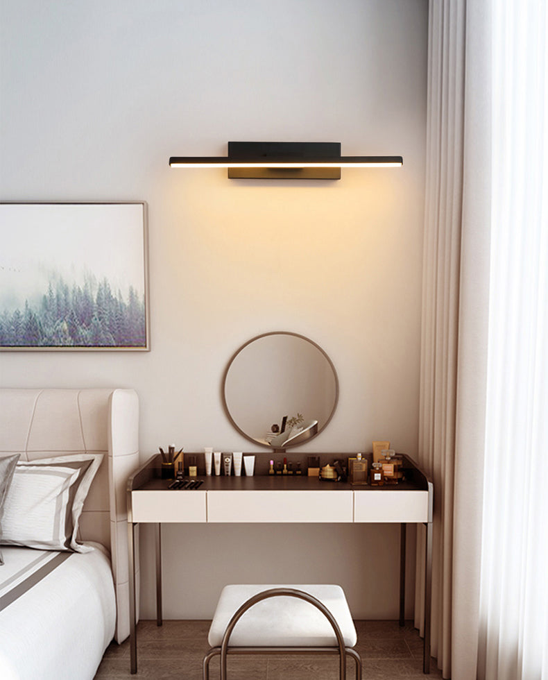 Aluminium Rectangular LED Wall Sconce in Modern Concise Style Wrought Iron Rotatable Wall Lamp with Silicone Shade