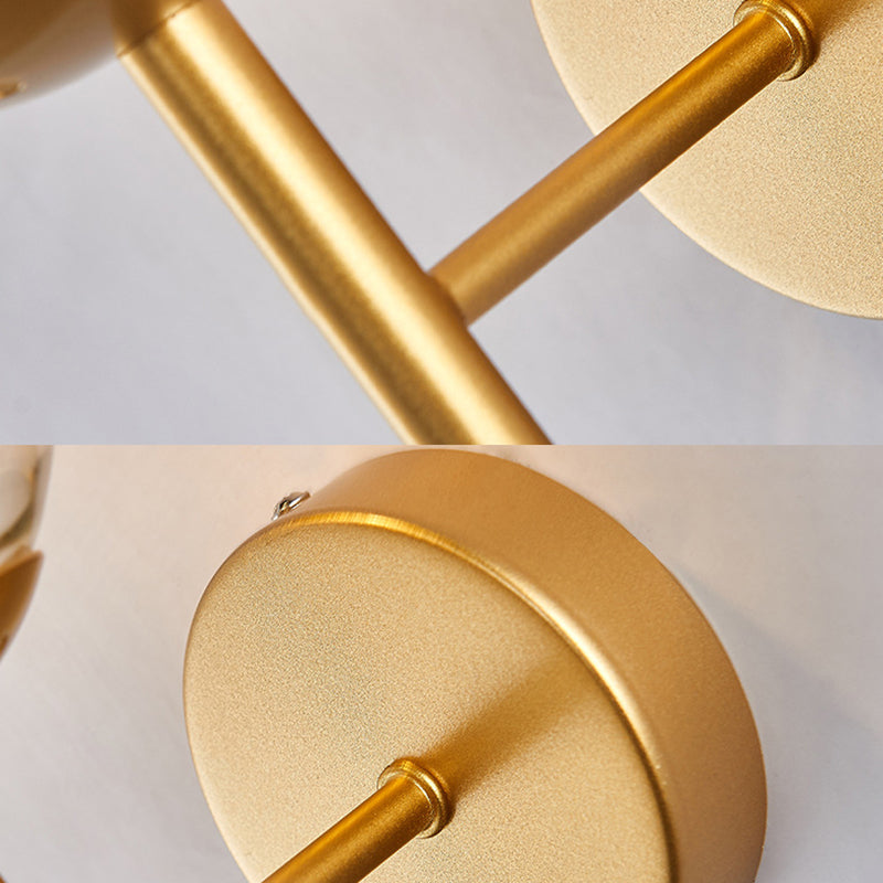 1-leichte Globus Wandleuchte in moderner Luxusstil Schmiedeeisen-Wandlampe mit Glasschatten