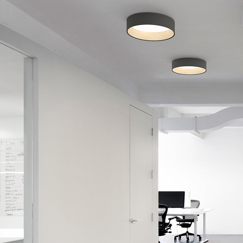 Minimalism Aluminum LED Ceiling Mounted Light Cylinder 1-Light Flush Light for Living Room