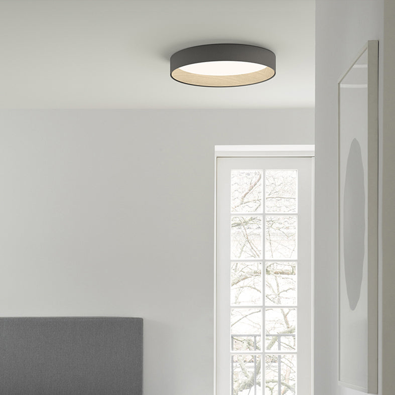 Minimalism Aluminum LED Ceiling Mounted Light Cylinder 1-Light Flush Light for Living Room