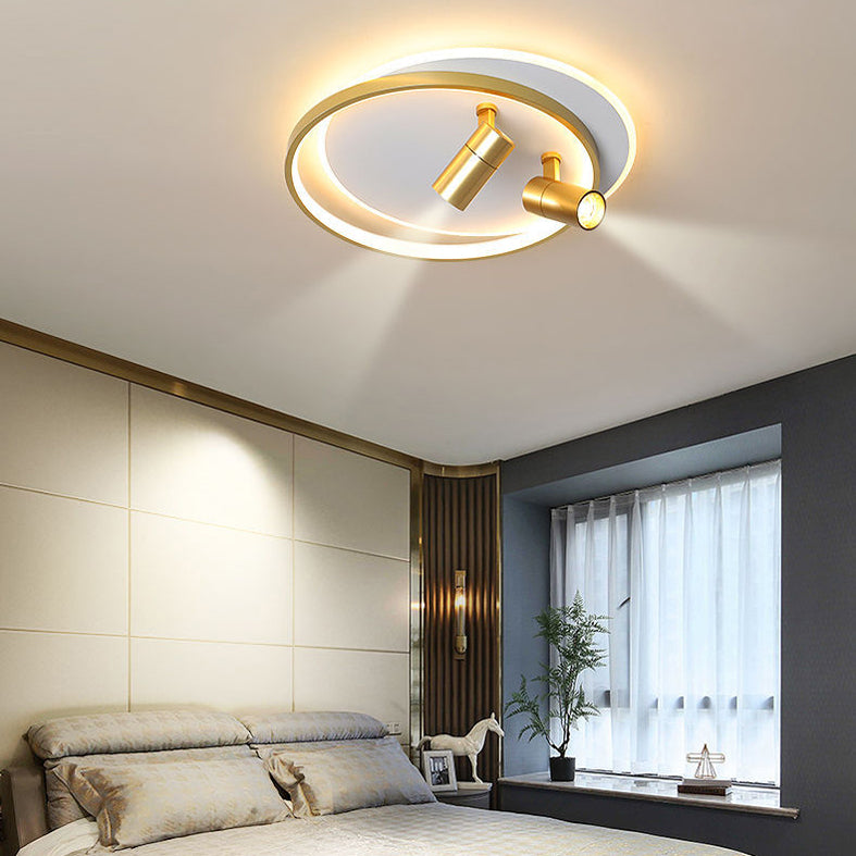 Bague métallique Semi-Flush Ceiling Light Fixtures Modern Bedroom Semi Flush Light Fixtures