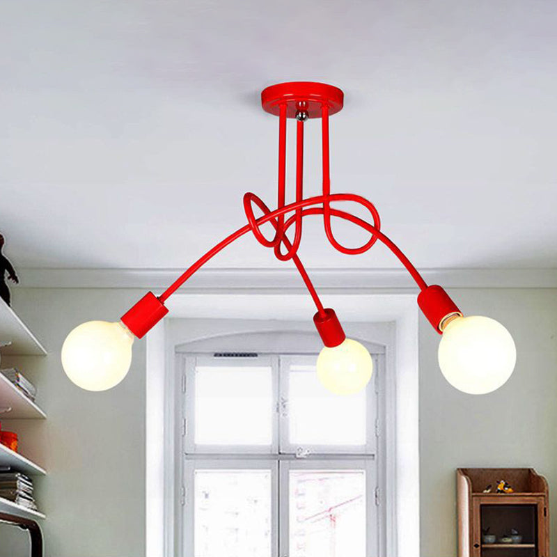 American Flushmount Light Retro Industrial Style Iron Elbow Simple Creative Restaurant Bedroom Study Coffee Shop Lamps