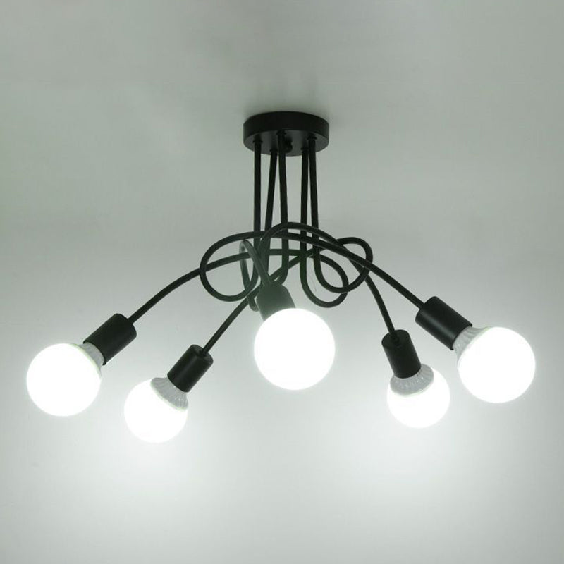 American Flushmount Light Retro Industrial Style Iron Elbow Simple Creative Restaurant Bedroom Study Coffee Shop Lamps
