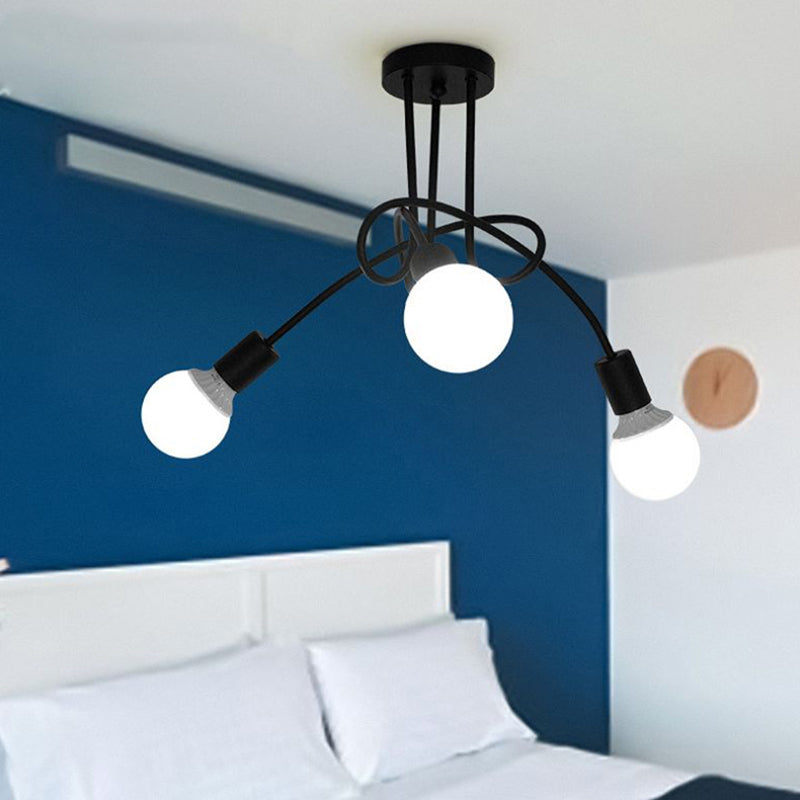American Flushmount Light Retro Industrial Style Iron Elbow Simple Creative Restaurant Bedroom Study Coffee Shop Lamps