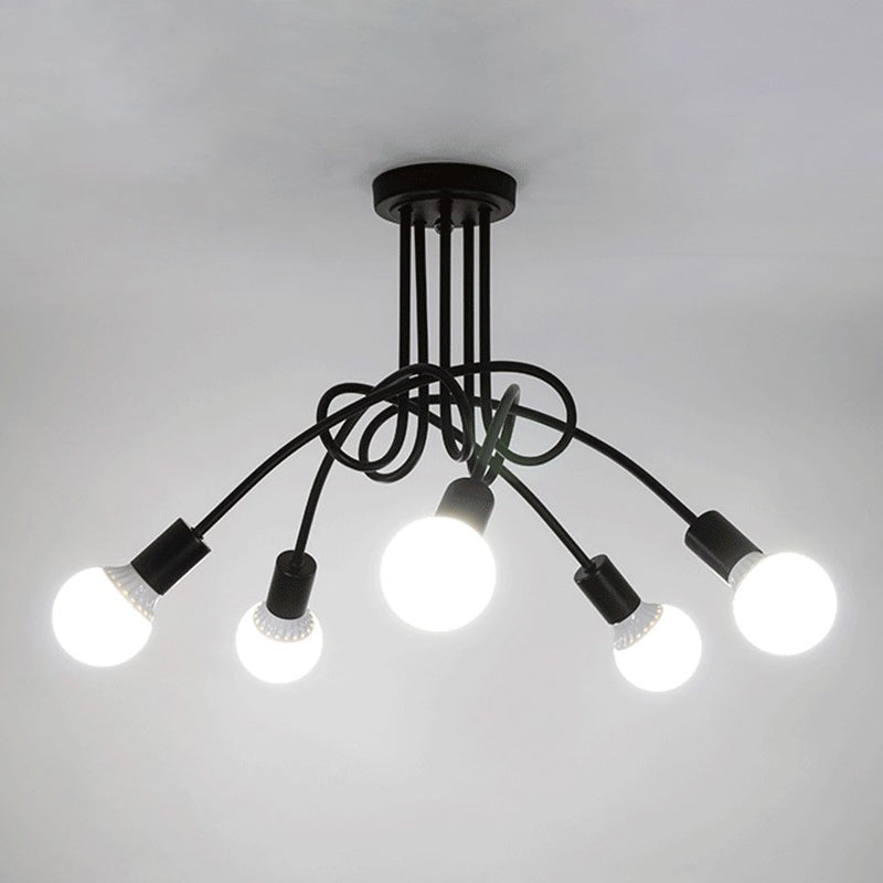 American Flushmount Light Retro Industrial Style Iron Elbow Simple Creative Restaurant Bedroom Study Coffee Shop Lamps