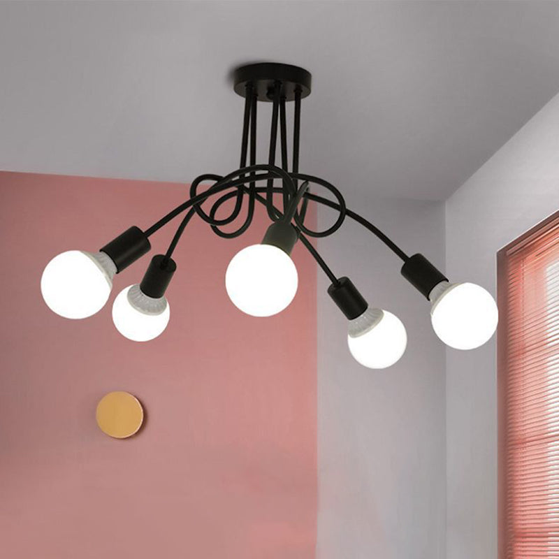 American Flushmount Light Retro Industrial Style Iron Elbow Simple Creative Restaurant Bedroom Study Coffee Shop Lamps