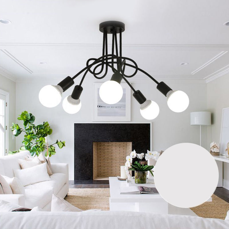 American Flushmount Light Retro Industrial Style Iron Elbow Simple Creative Restaurant Bedroom Study Coffee Shop Lamps