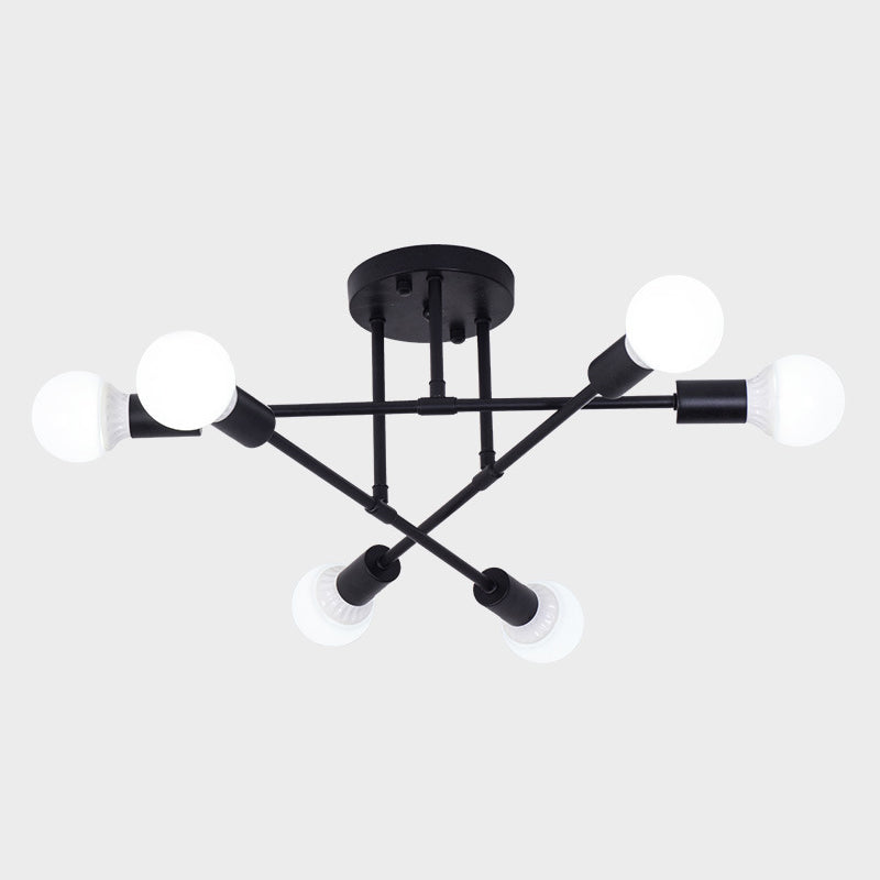 Plafonnier nordique personnalité créative forme spéciale Style industriel salon chambre étude Restaurant fer Art lampes