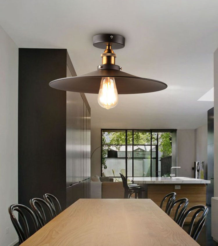 Retro industriële stijl smeedijzeren plafondarmatuur Amerikaanse landelijke creatieve gang gangpad veranda balkonverlichting