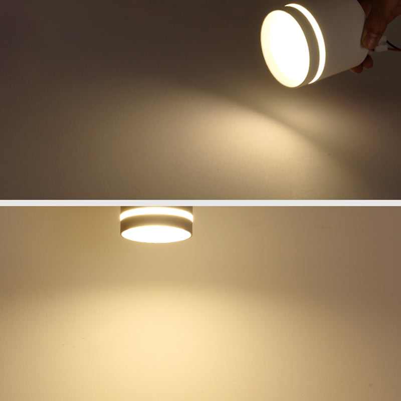 Cylinder Hallway Downlight Acrylic Macaron LED Flush Mount Lighting Fixture