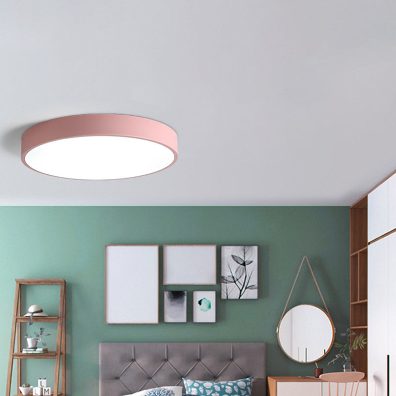 Round Flushmount Lights Macaron Acrylic Ceiling Mounted Fixture for Living Room
