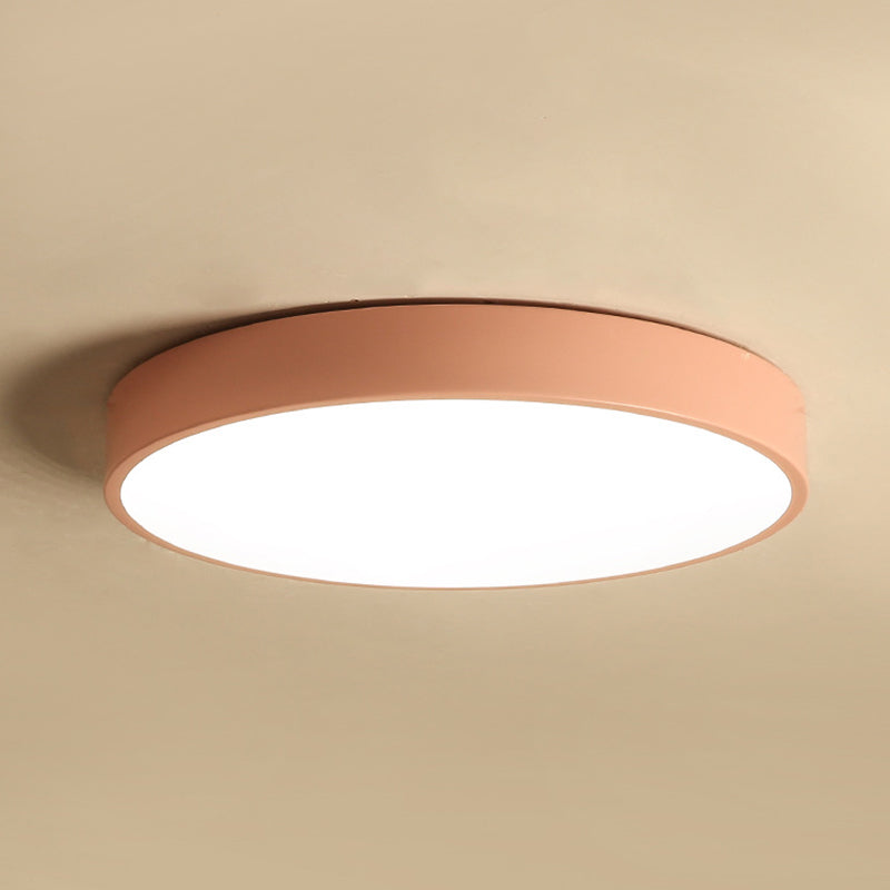 Round Flushmount Lights Macaron Acrylic Ceiling Mounted Fixture for Living Room