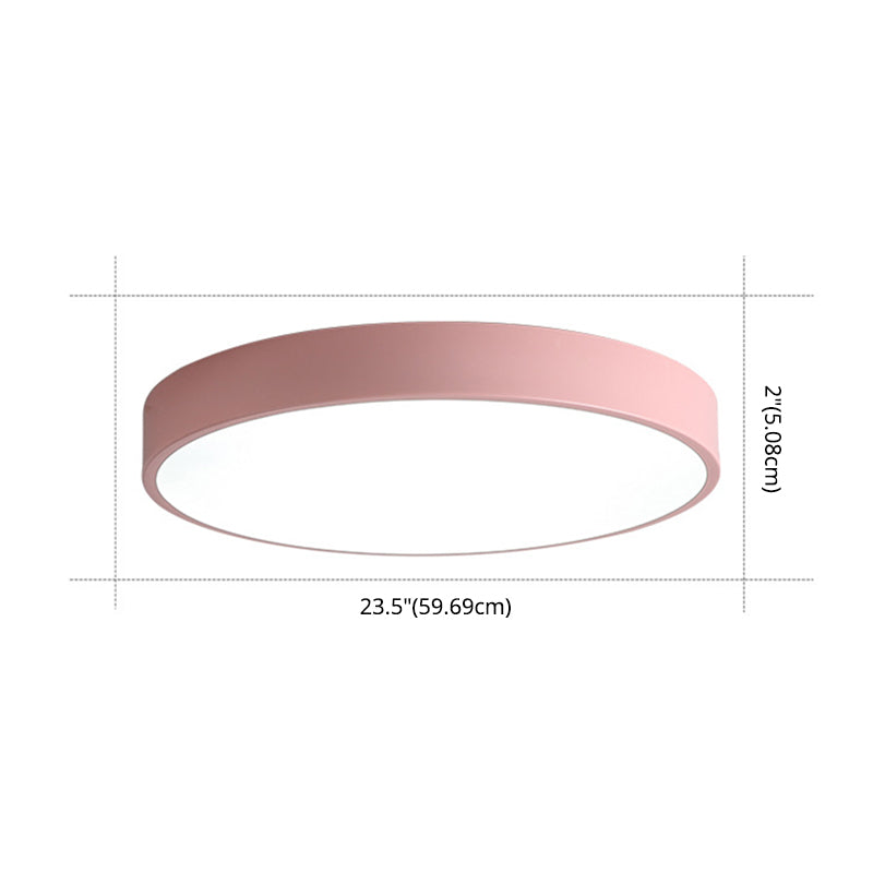 Round Flushmount Lights Macaron Acrylic Ceiling Mounted Fixture for Living Room
