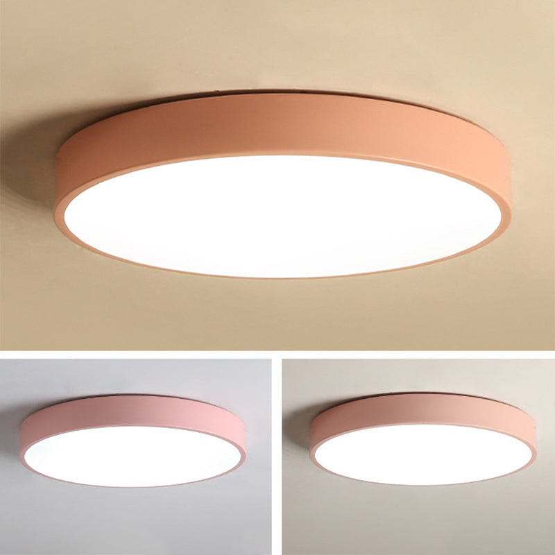 Round Flushmount Lights Macaron Acrylic Ceiling Mounted Fixture for Living Room