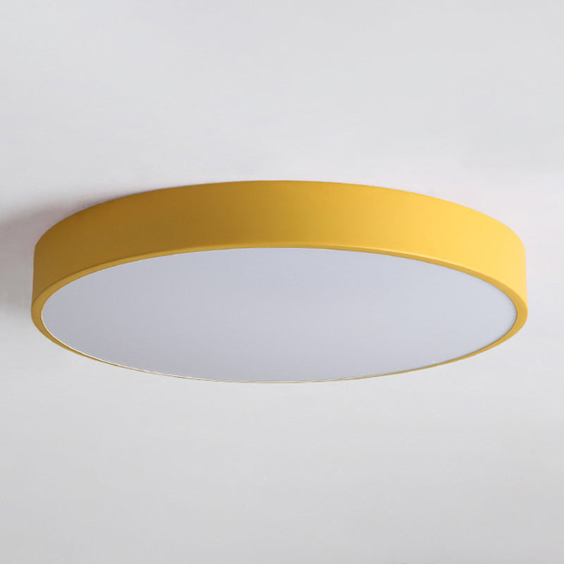 Round Flushmount Lights Macaron Acrylic Ceiling Mounted Fixture for Living Room
