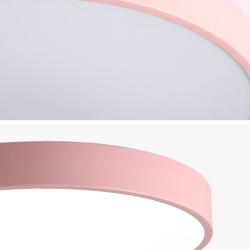 Round Flushmount Lights Macaron Acrylic Ceiling Mounted Fixture for Living Room