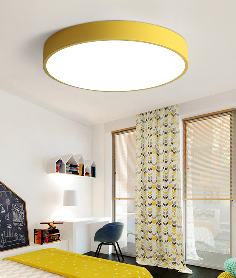 Round Flushmount Lights Macaron Acrylic Ceiling Mounted Fixture for Living Room