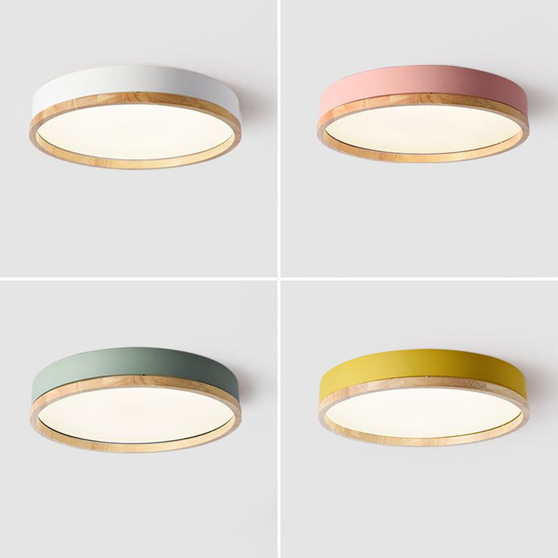 Round Flushmount Lights Macaron Acrylic Ceiling Mounted Fixture for Living Room